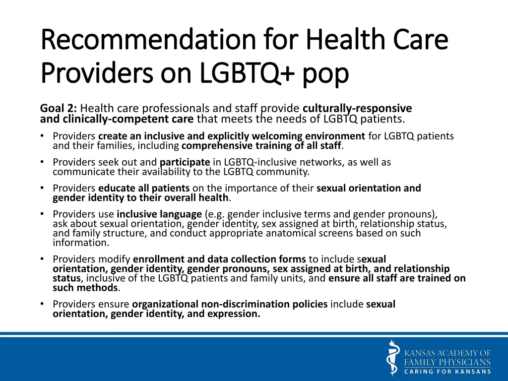 recommendation for health care recommendation 1