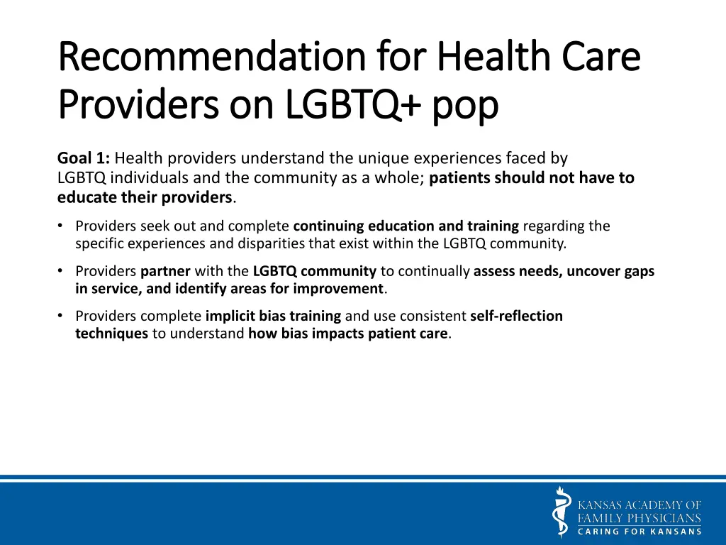 recommendation for health care recommendation