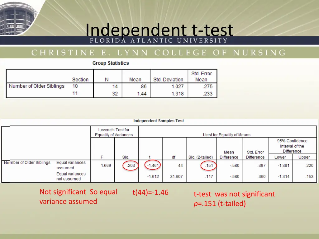 independent t test 2