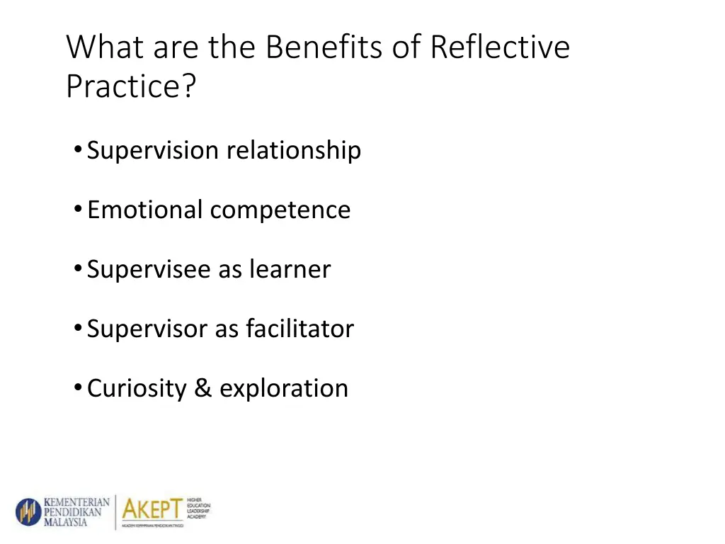 what are the benefits of reflective practice