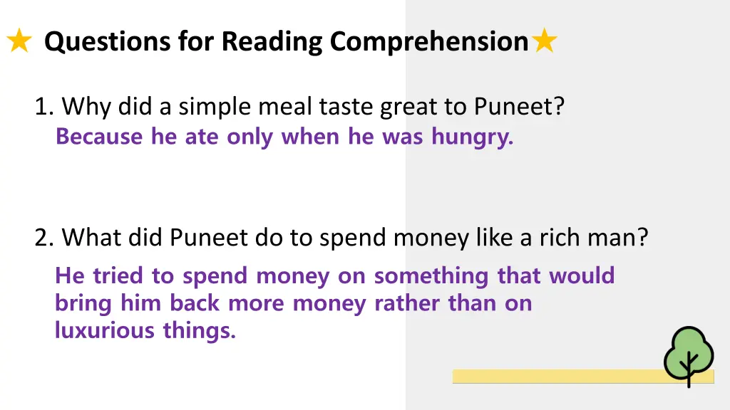 questions for reading comprehension