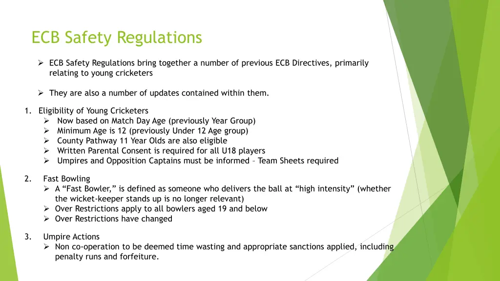 ecb safety regulations