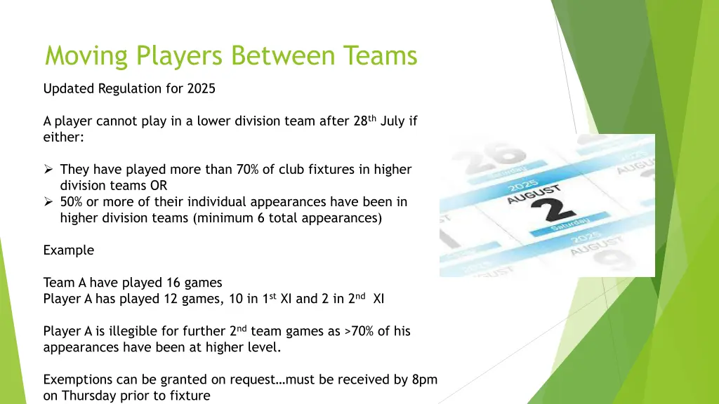 moving players between teams