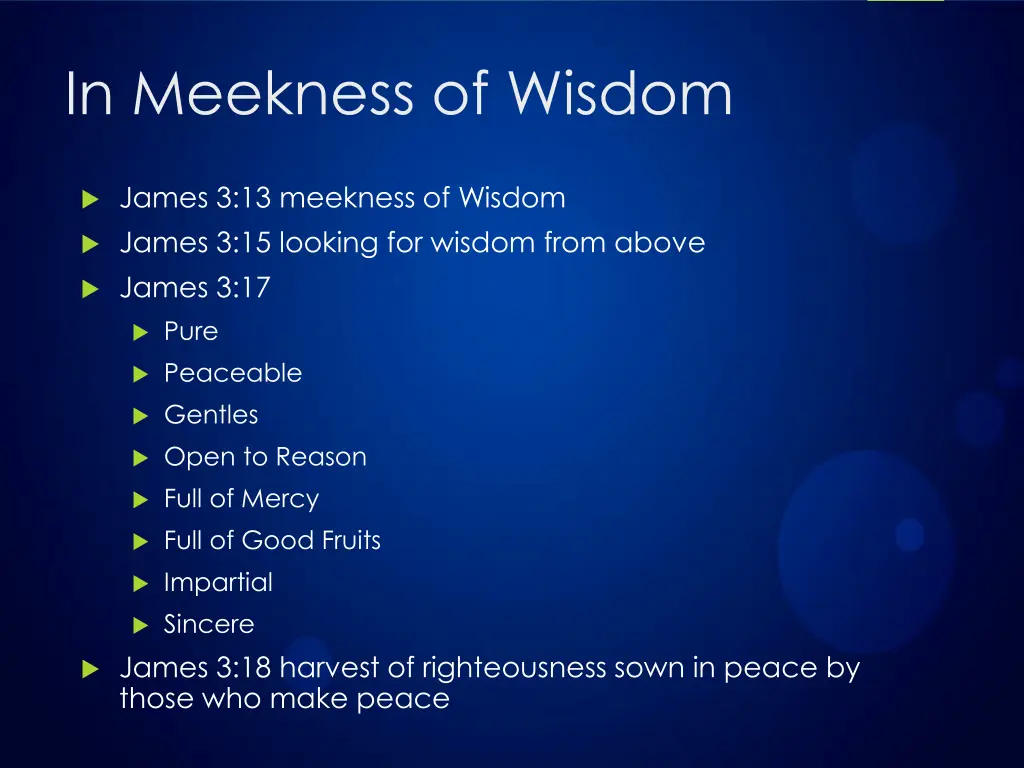 in meekness of wisdom