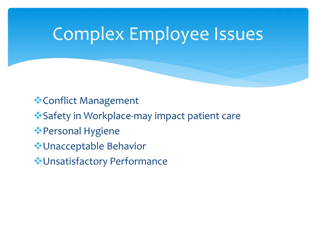 complex employee issues