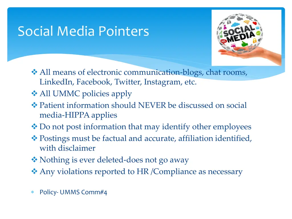 social media pointers