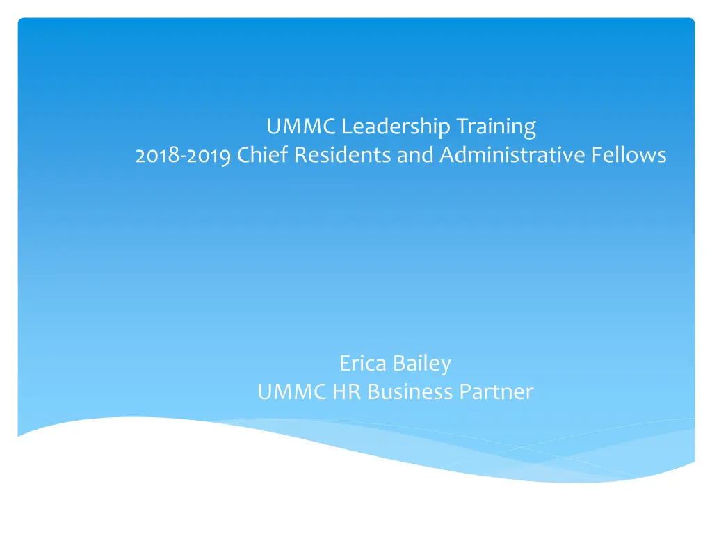 ummc leadership training 2018 2019 chief