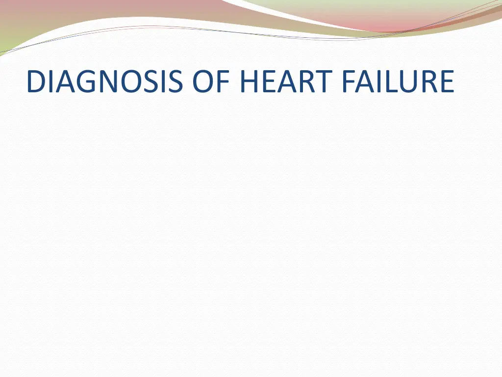 diagnosis of heart failure
