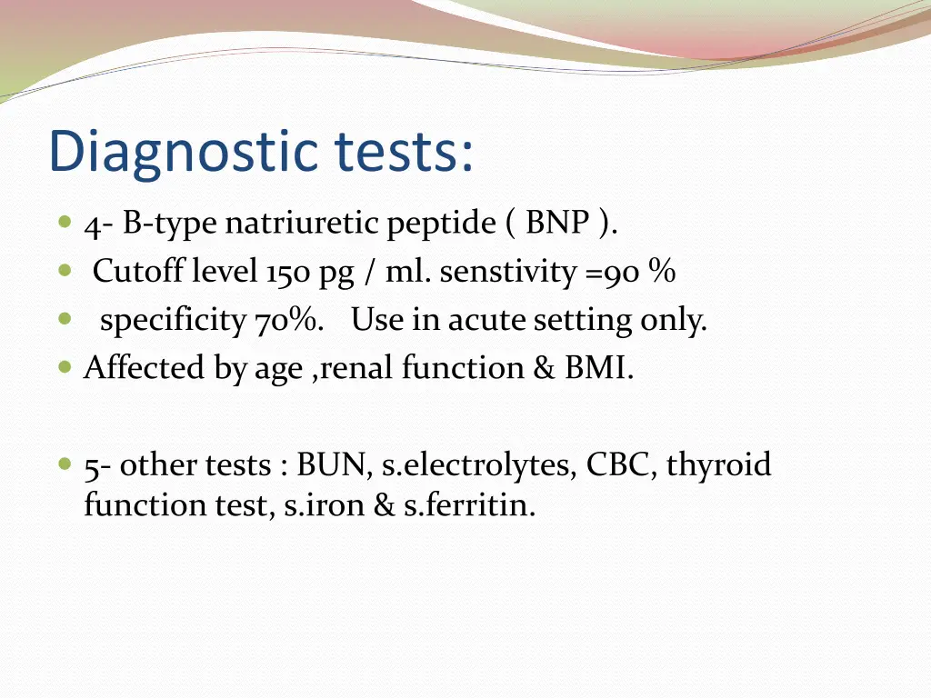 diagnostic tests