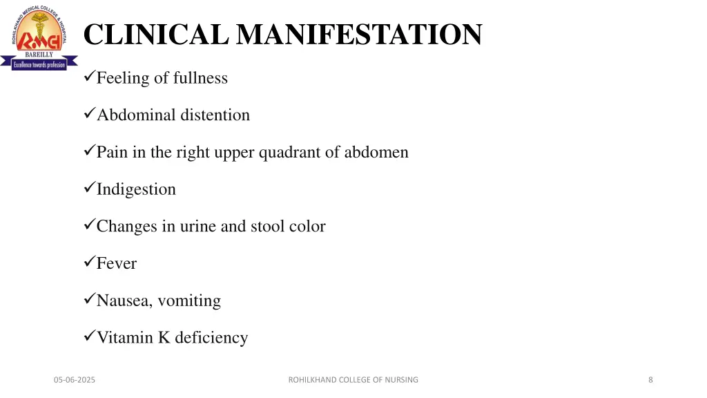 clinical manifestation