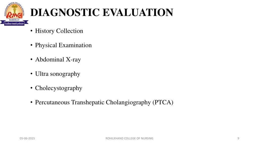diagnostic evaluation
