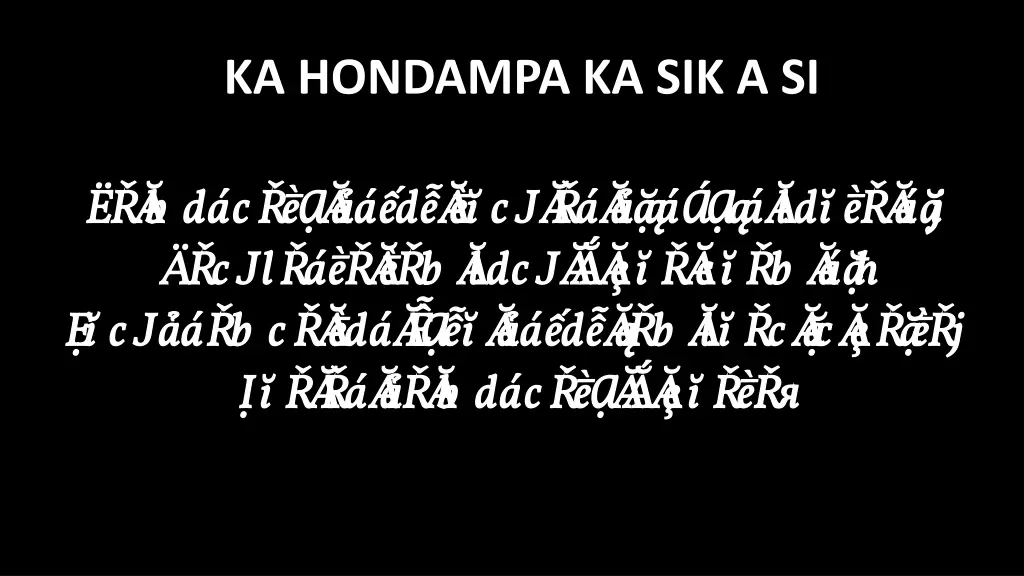 ka hondampa ka sik a si 1