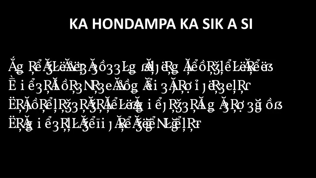 ka hondampa ka sik a si 2