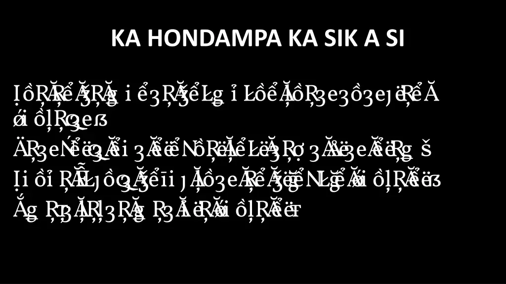 ka hondampa ka sik a si 4