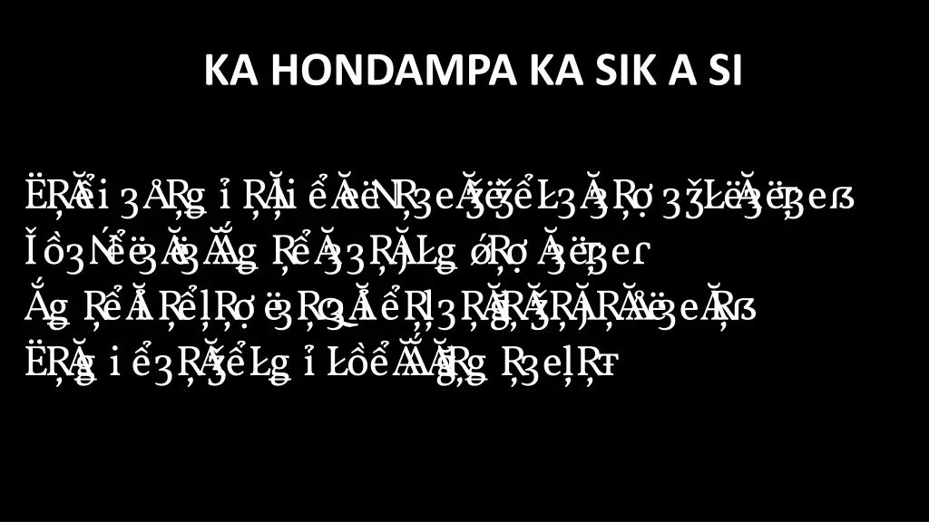 ka hondampa ka sik a si 6