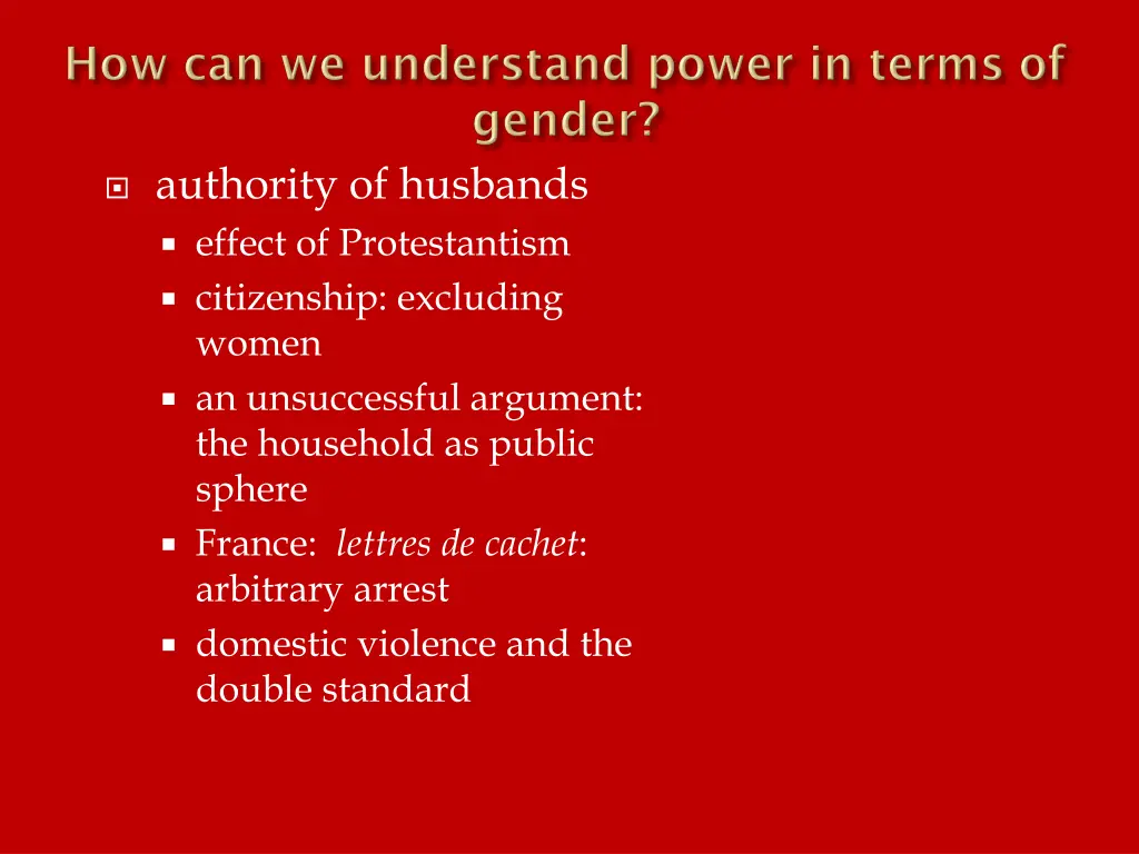 authority of husbands effect of protestantism