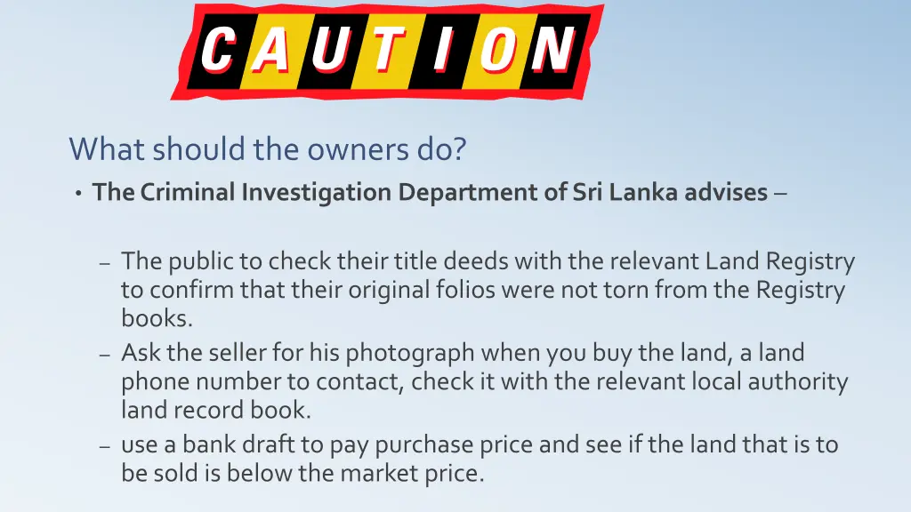 what should the owners do