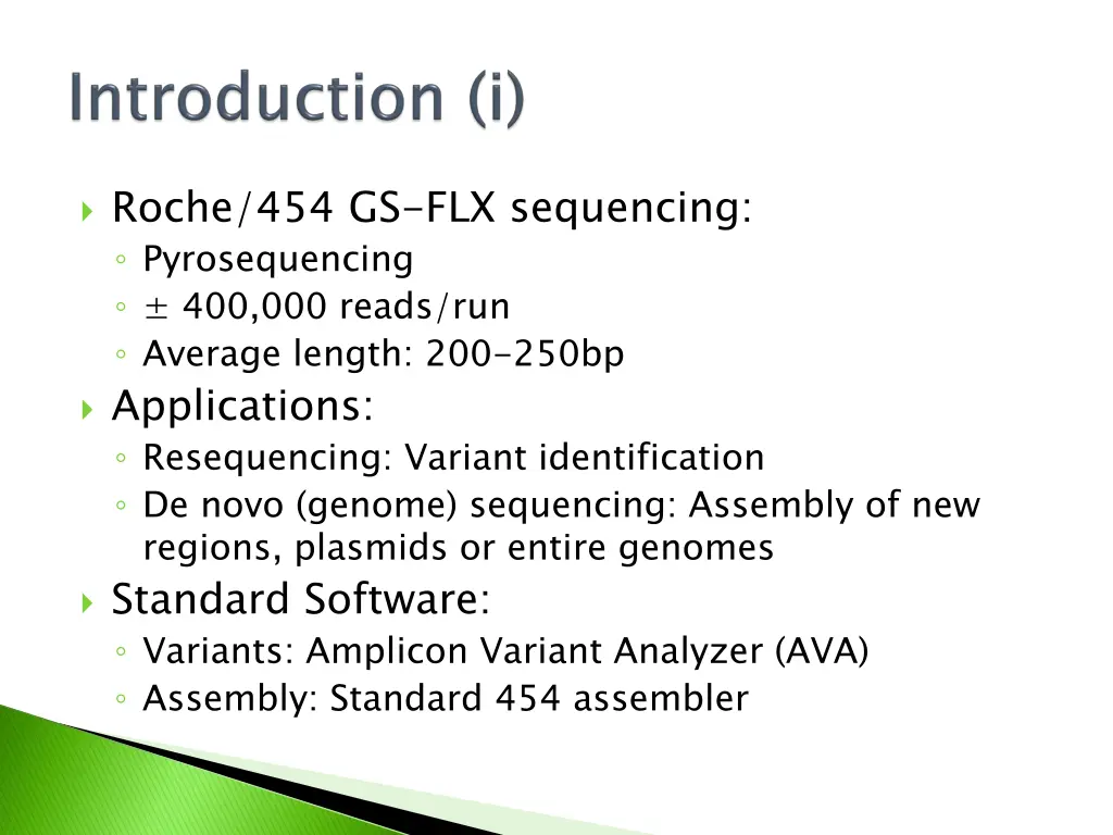 roche 454 gs flx sequencing pyrosequencing