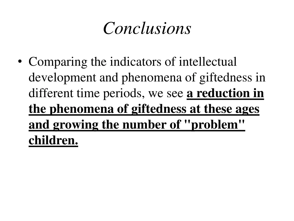 conclusions