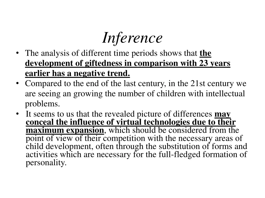 inference