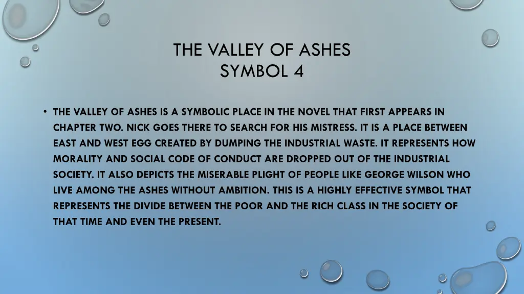 the valley of ashes symbol 4
