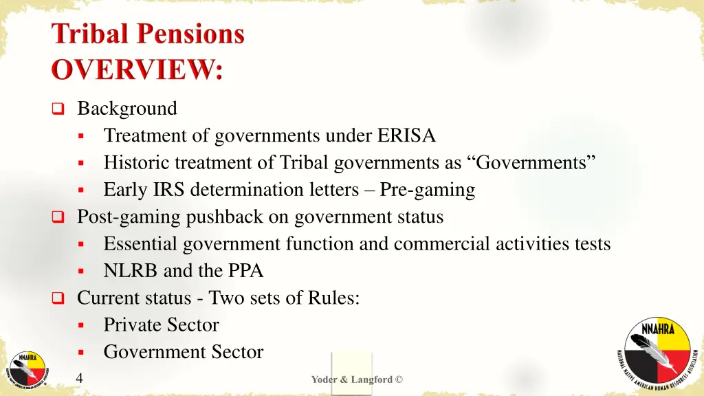 background treatment of governments under erisa