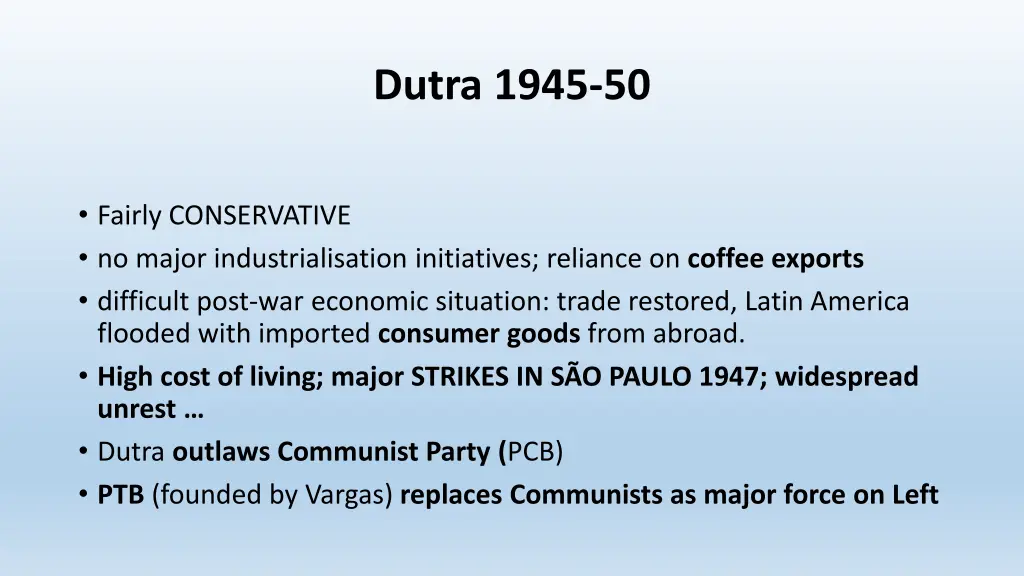 dutra 1945 50