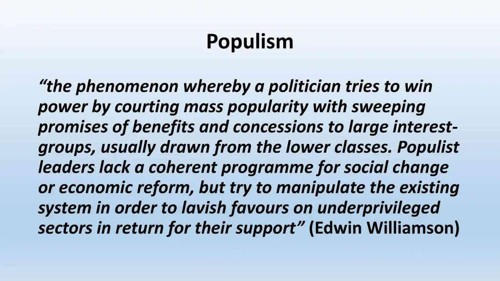 populism