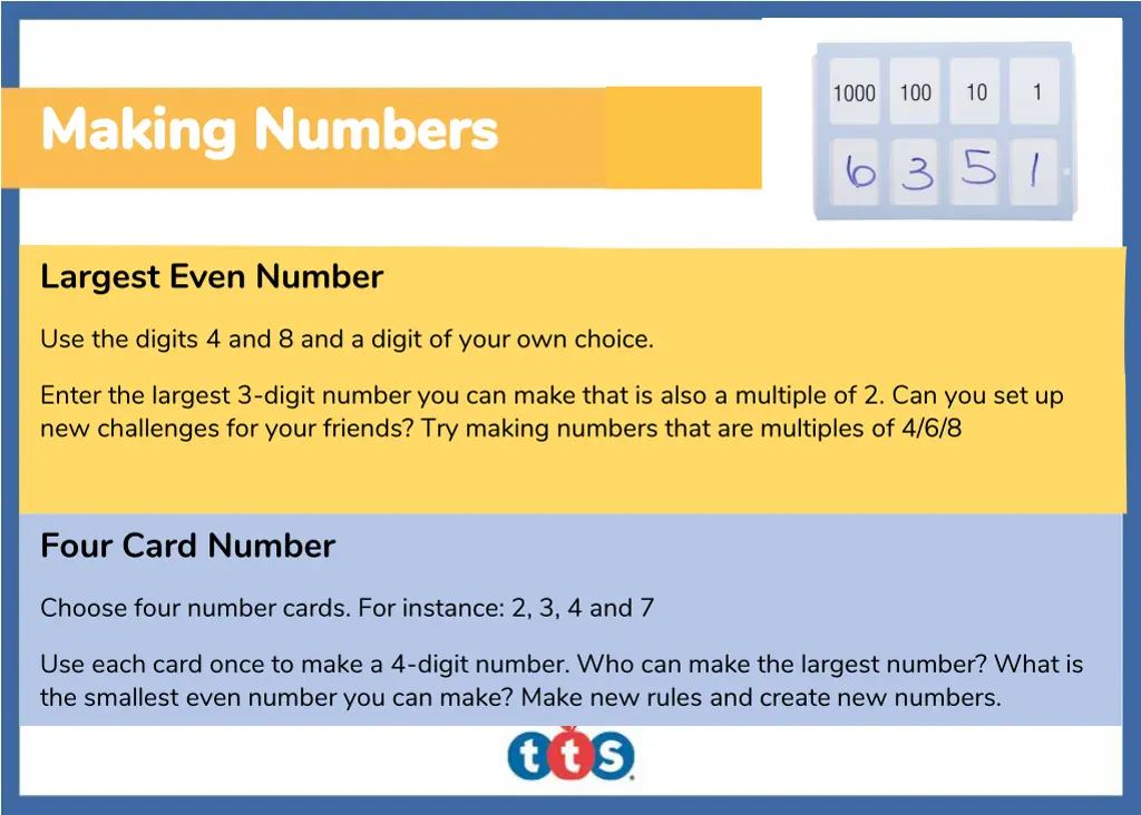 making numbers making numbers
