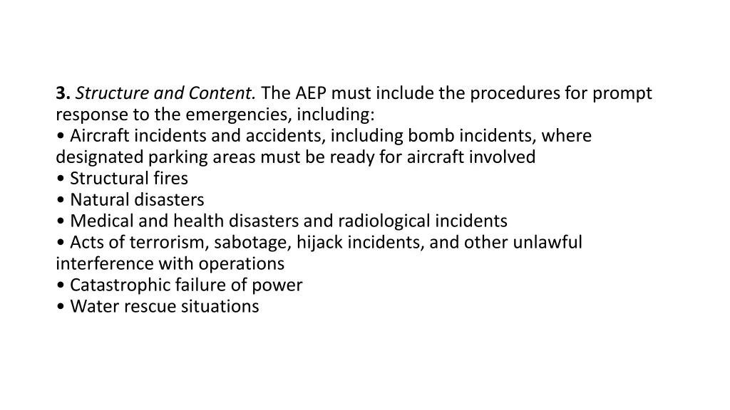 3 structure and content the aep must include