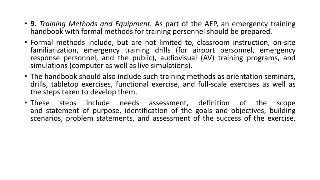 9 training methods and equipment as part