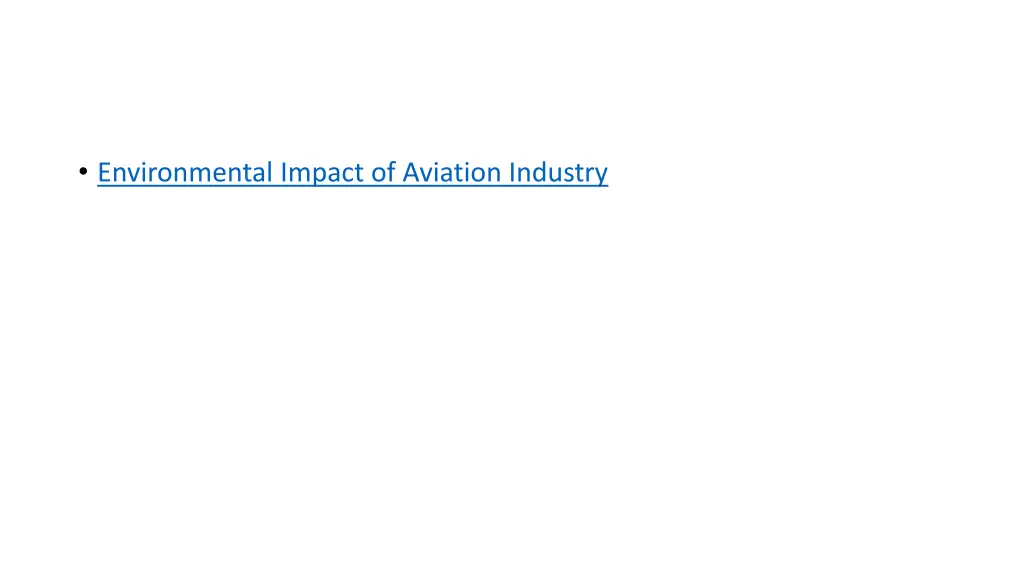 environmental impact of aviation industry