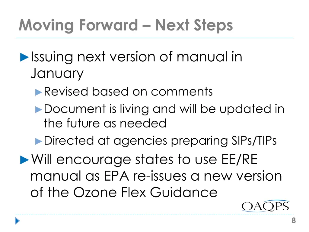 moving forward next steps