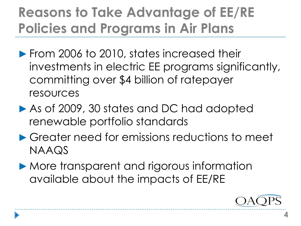 reasons to take advantage of ee re policies