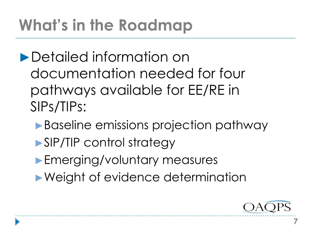 what s in the roadmap 1
