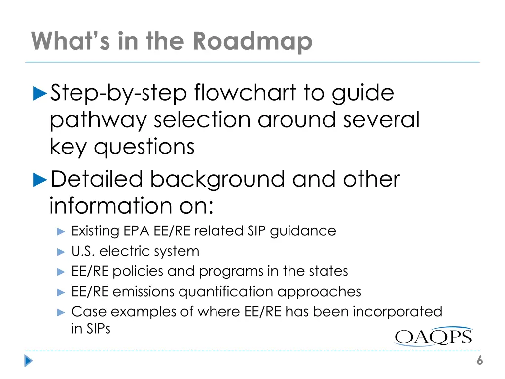 what s in the roadmap