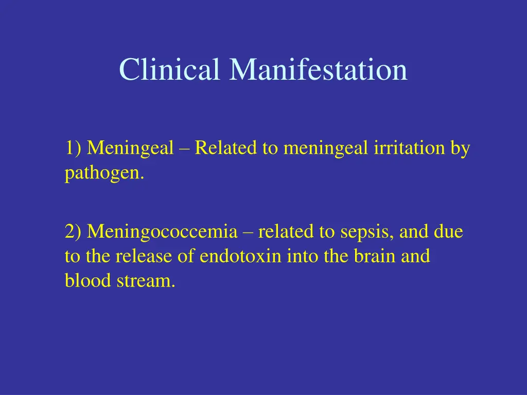 clinical manifestation