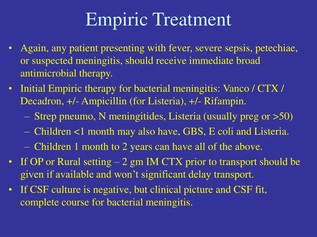 empiric treatment