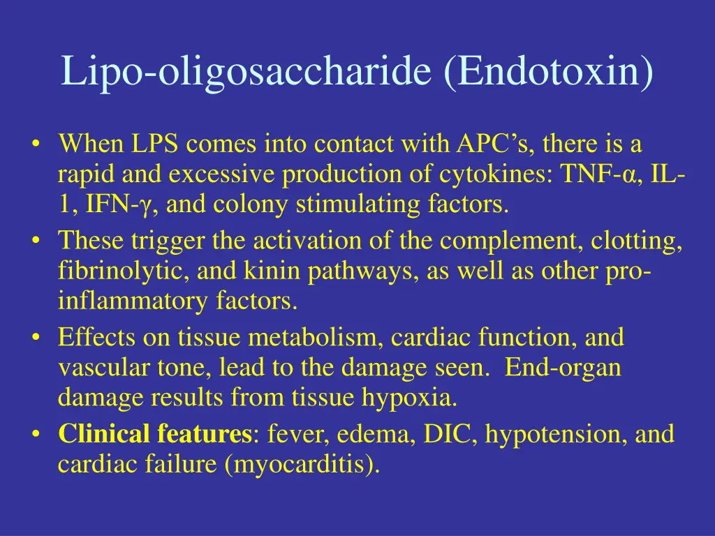 lipo oligosaccharide endotoxin 1