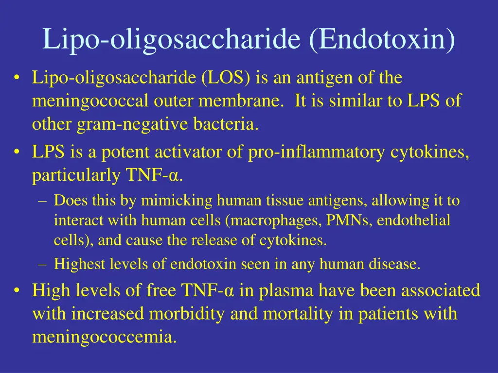 lipo oligosaccharide endotoxin