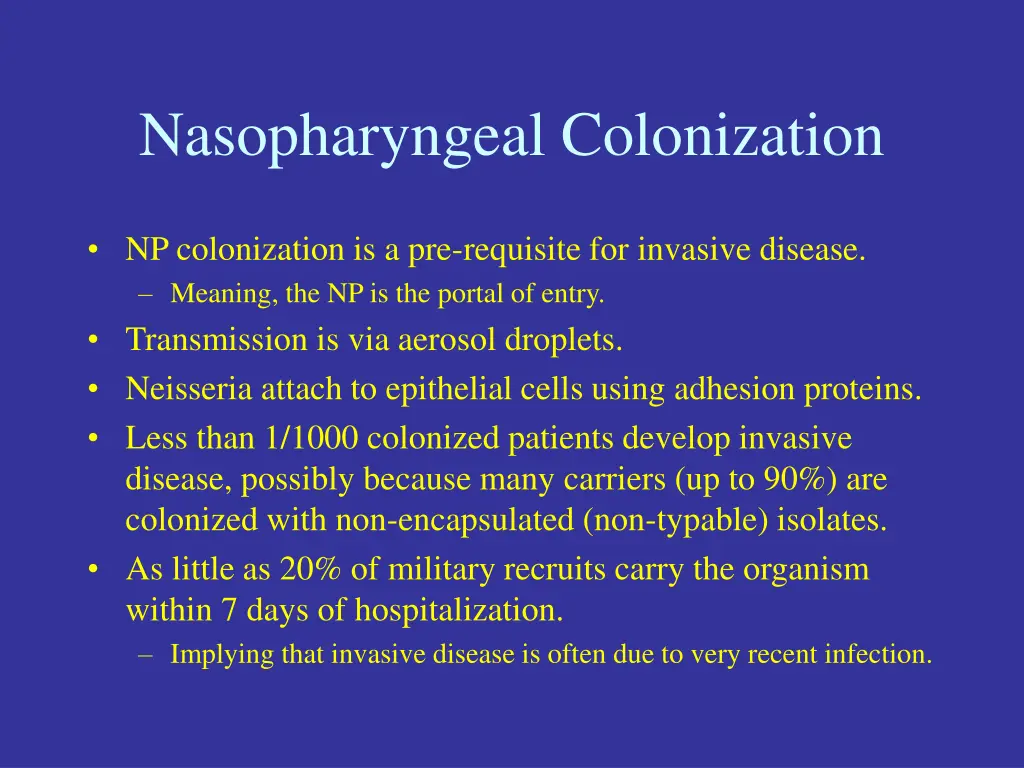nasopharyngeal colonization