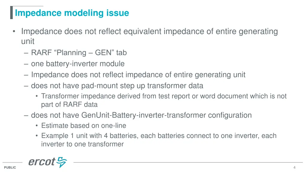 impedance modeling issue