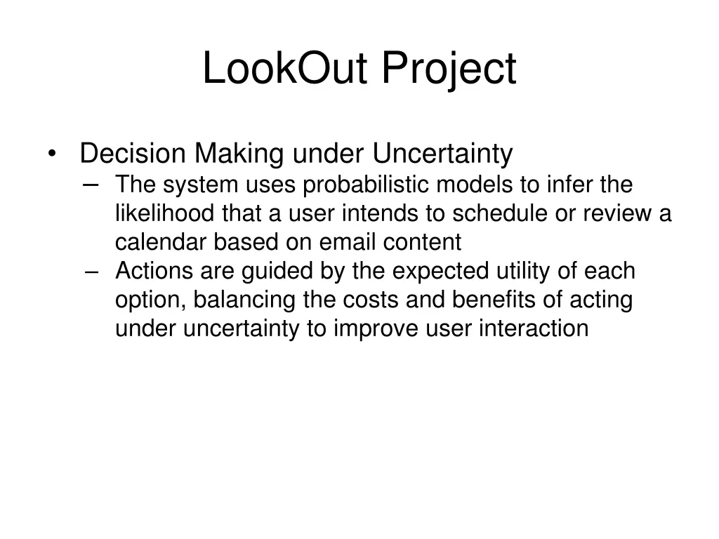 lookout project 1