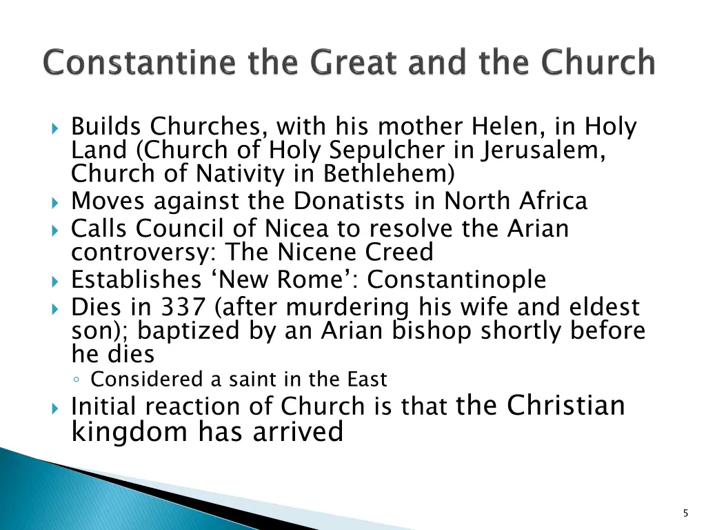 builds churches with his mother helen in holy