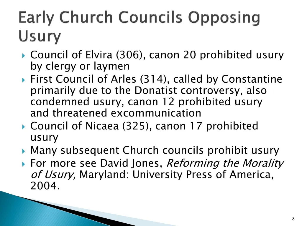 council of elvira 306 canon 20 prohibited usury