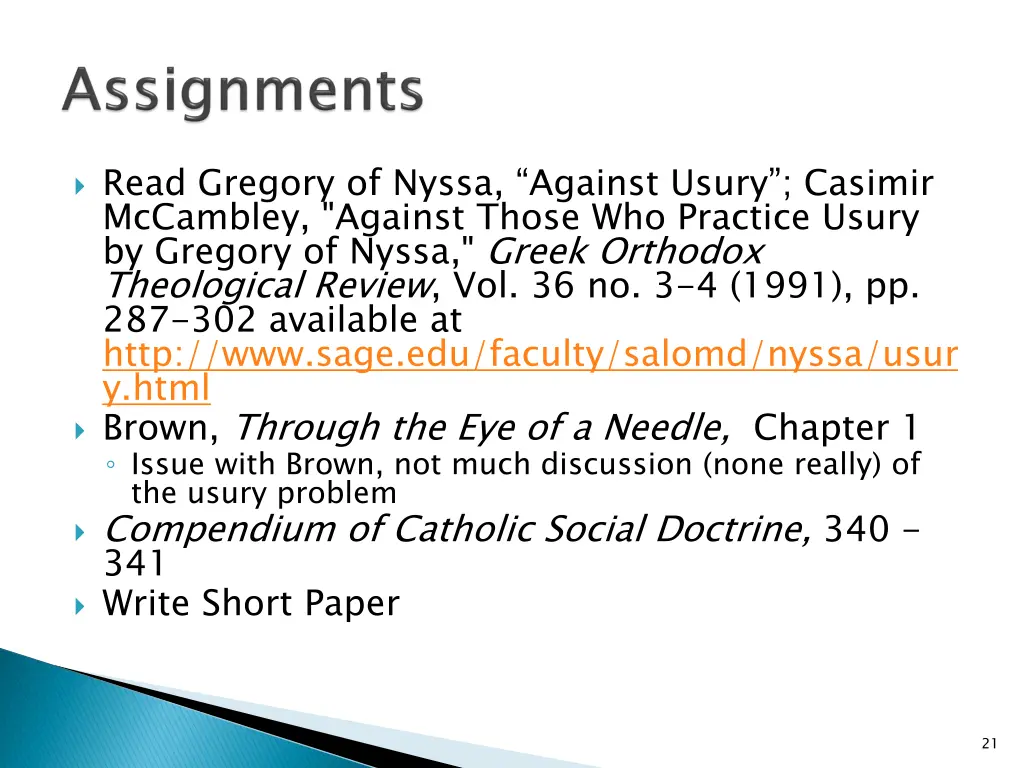 read gregory of nyssa against usury casimir