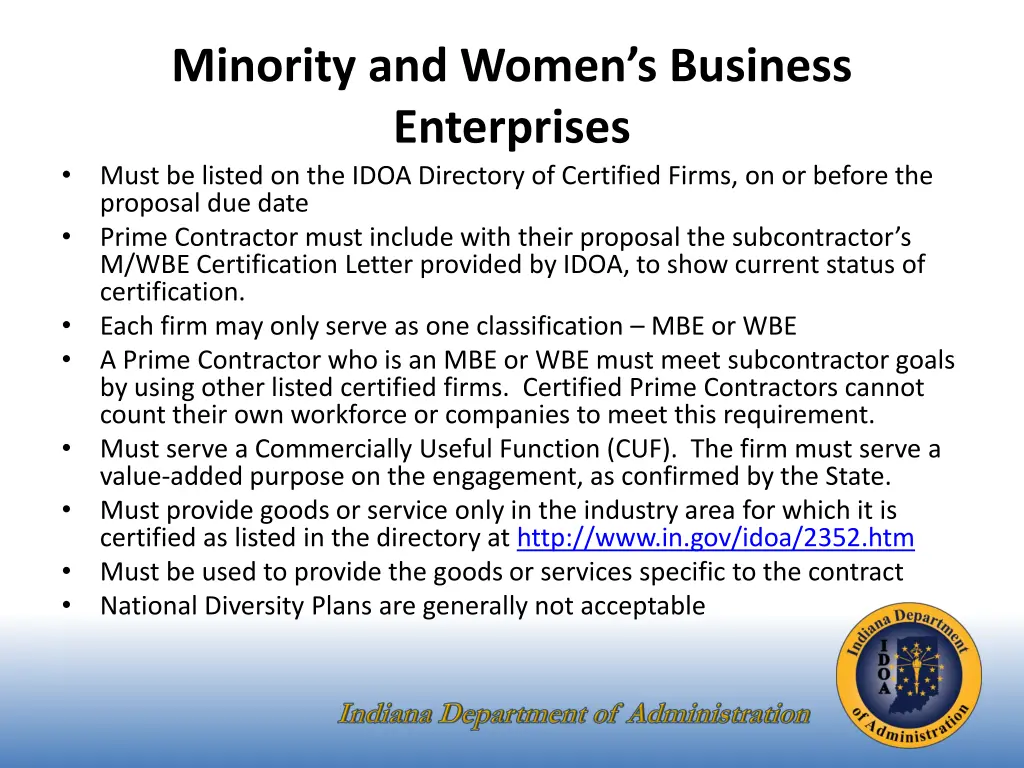 minority and women s business enterprises must