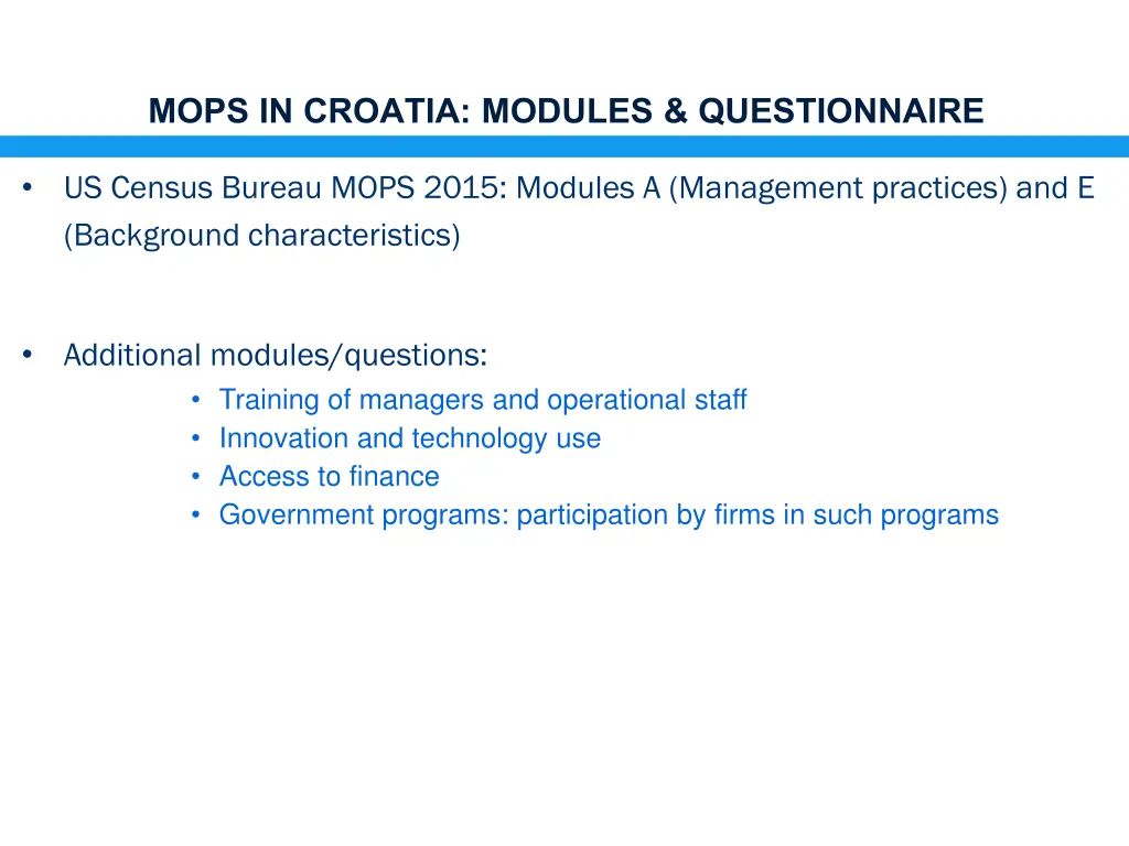 mops in croatia modules questionnaire