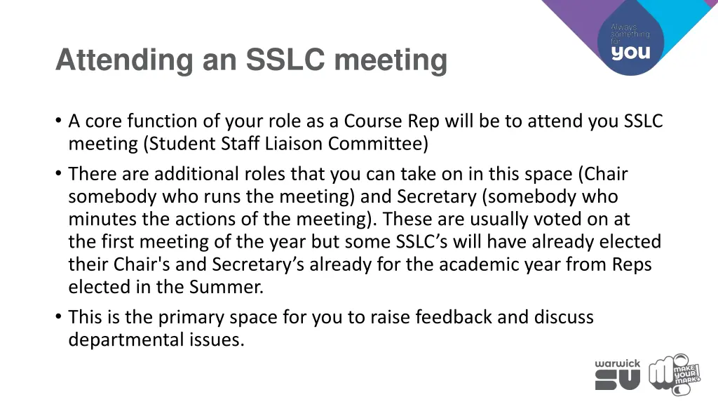 attending an sslc meeting