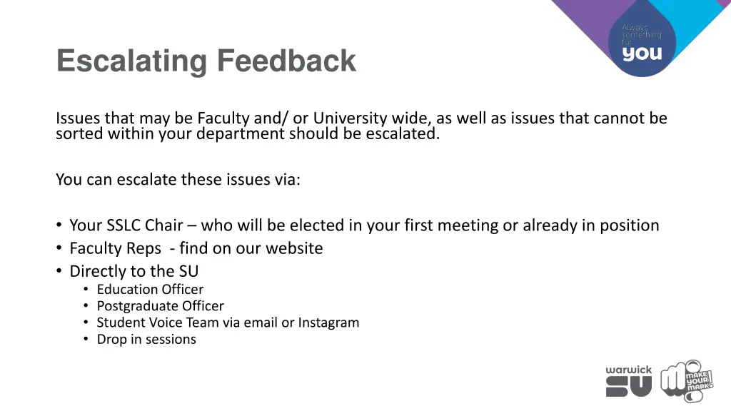 escalating feedback
